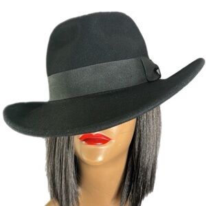 Vintage Epoch Black Wool Fedora Hat